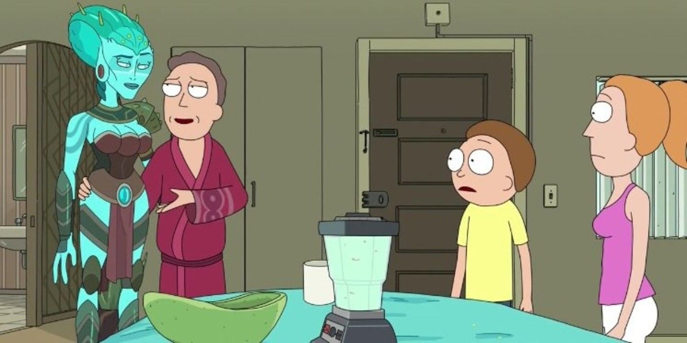 Jerry introduces Kiara to Morty and Summer : Rick And Morty