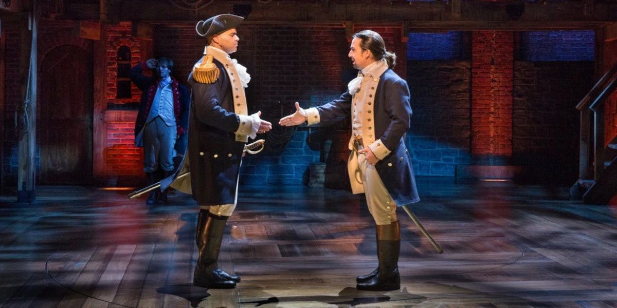 Hamilton's Alexander and Washington singing &quot;Right Hand Man&quot;