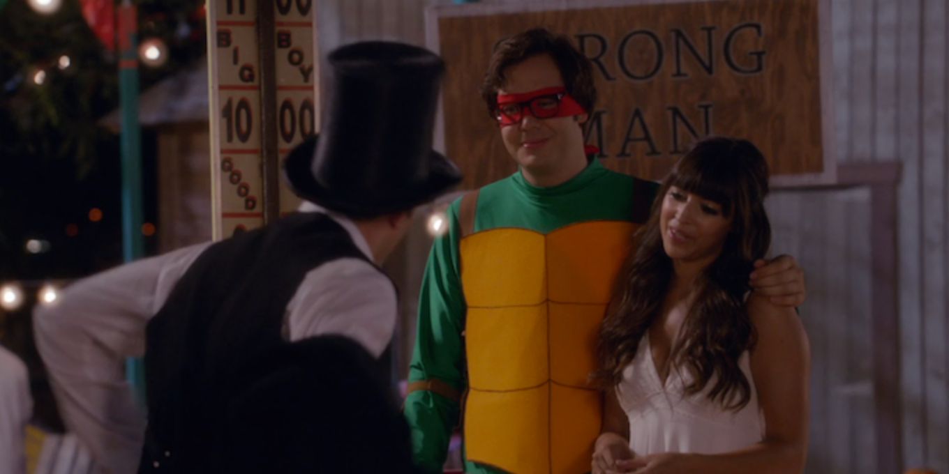Robby Cece And Schmidt In New Girl S2E06 Halloween
