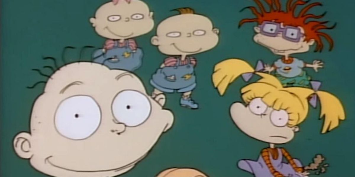 Title sequence of Rugrats featuring Tommy, Angelica, Chucky, Phil and Lil