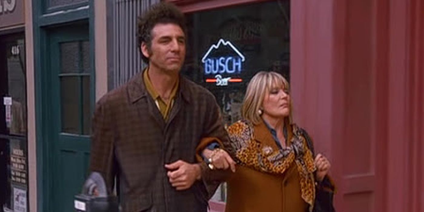Kramer with his mother, Babs, in Seinfeld