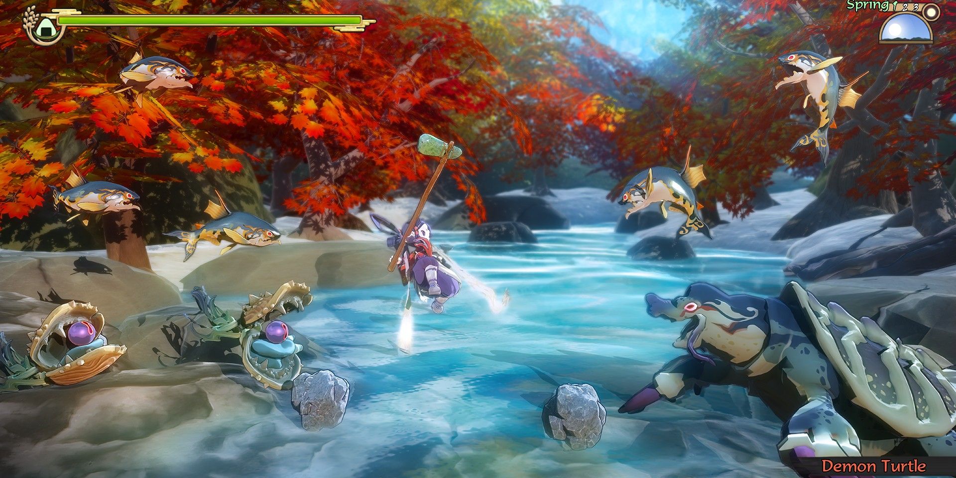 Sakuna Rice and Ruin Combat Screenshot