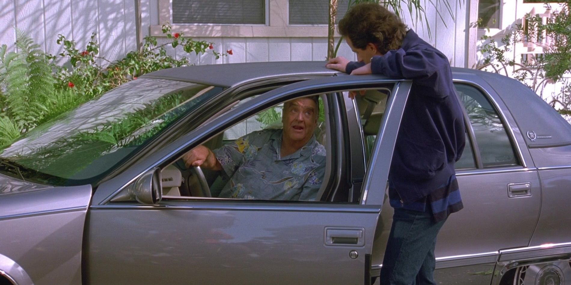 Morty in Cadillac talking to Jerry in Seinfeld