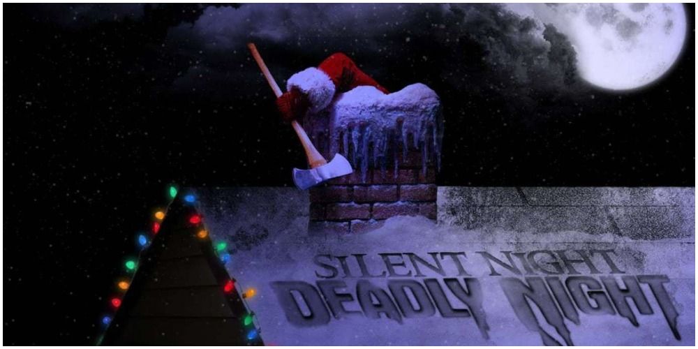 Santa Going Down Chimney With Axe