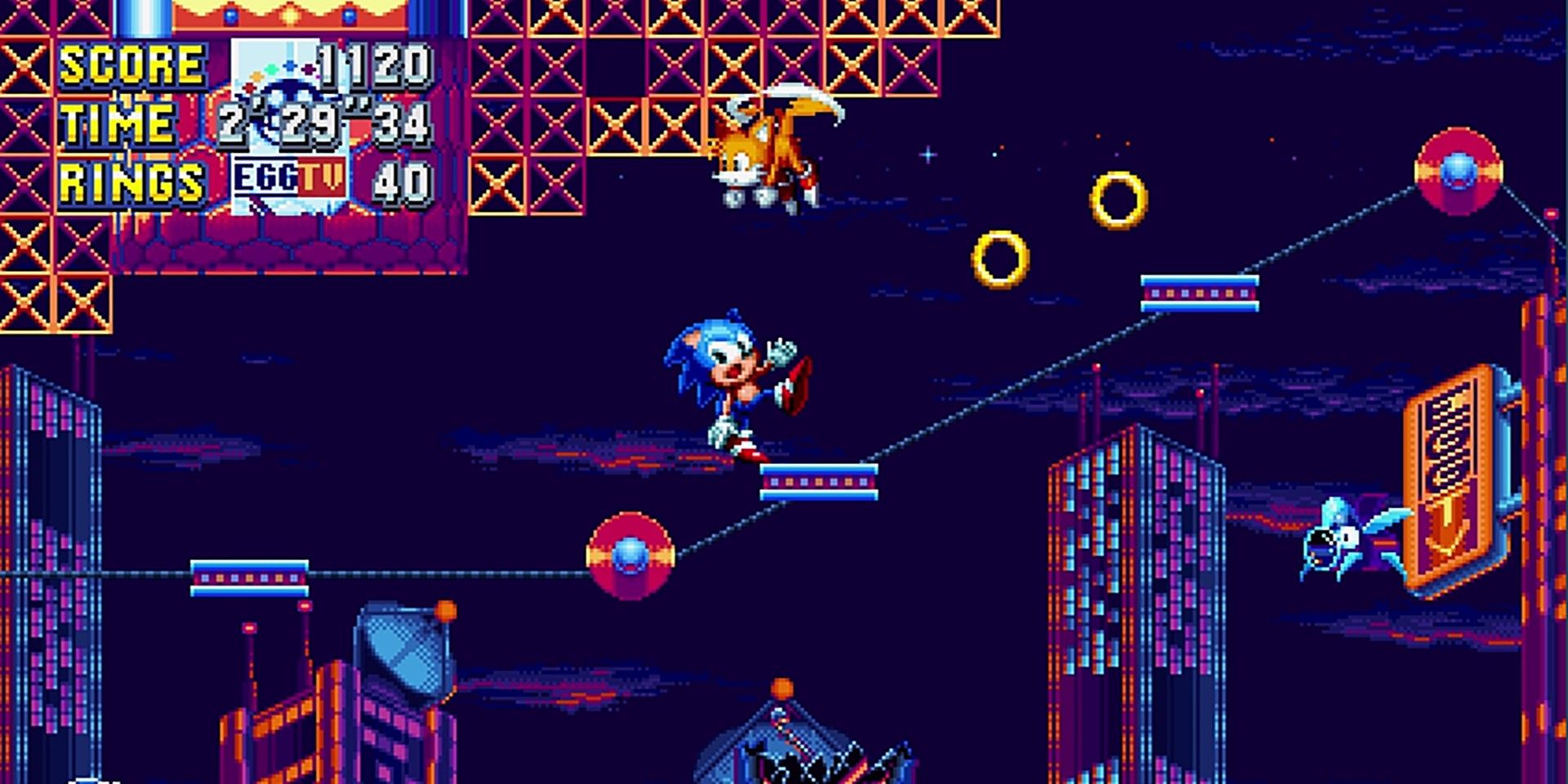 Screenshot from Sonic Mania displaying gameplay