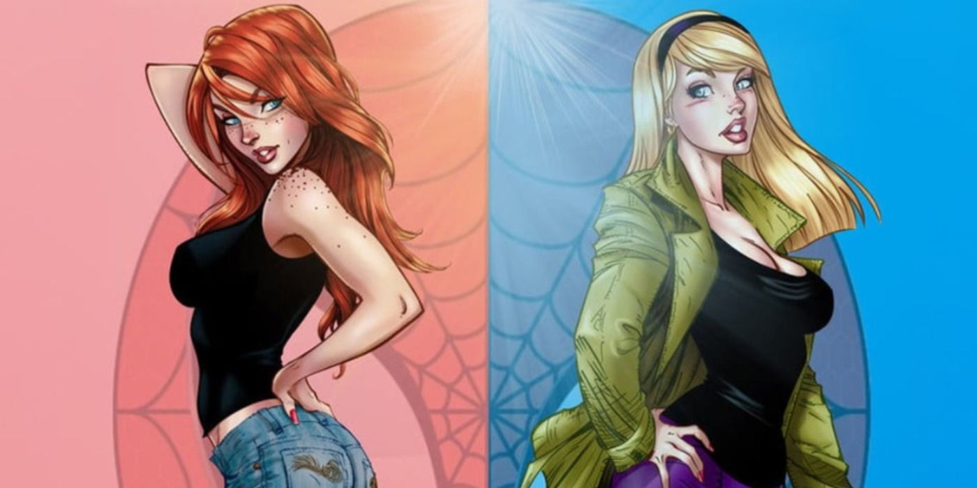  Mary Jane and Gwen Stacy on the covers of Spider-Man comics