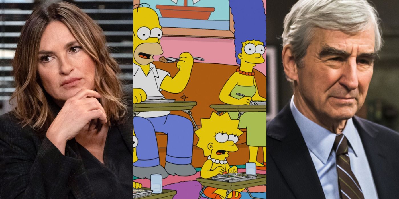 Split image of law and order and the simpsons feature
