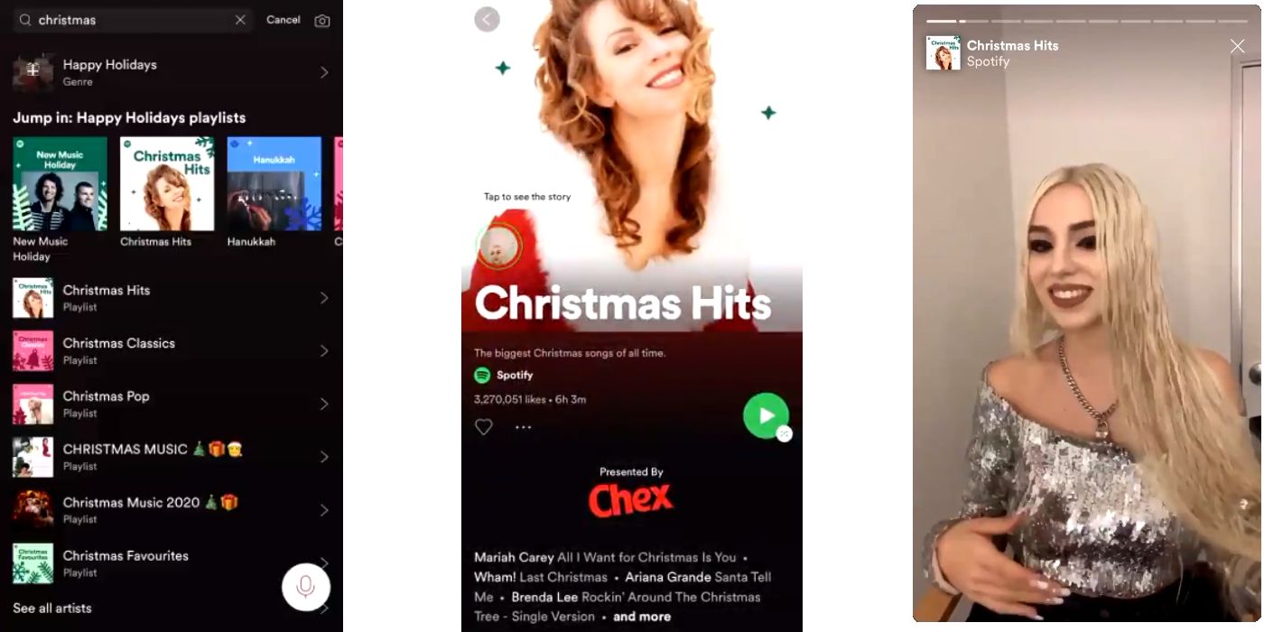 Spotify Stories feature screenshots