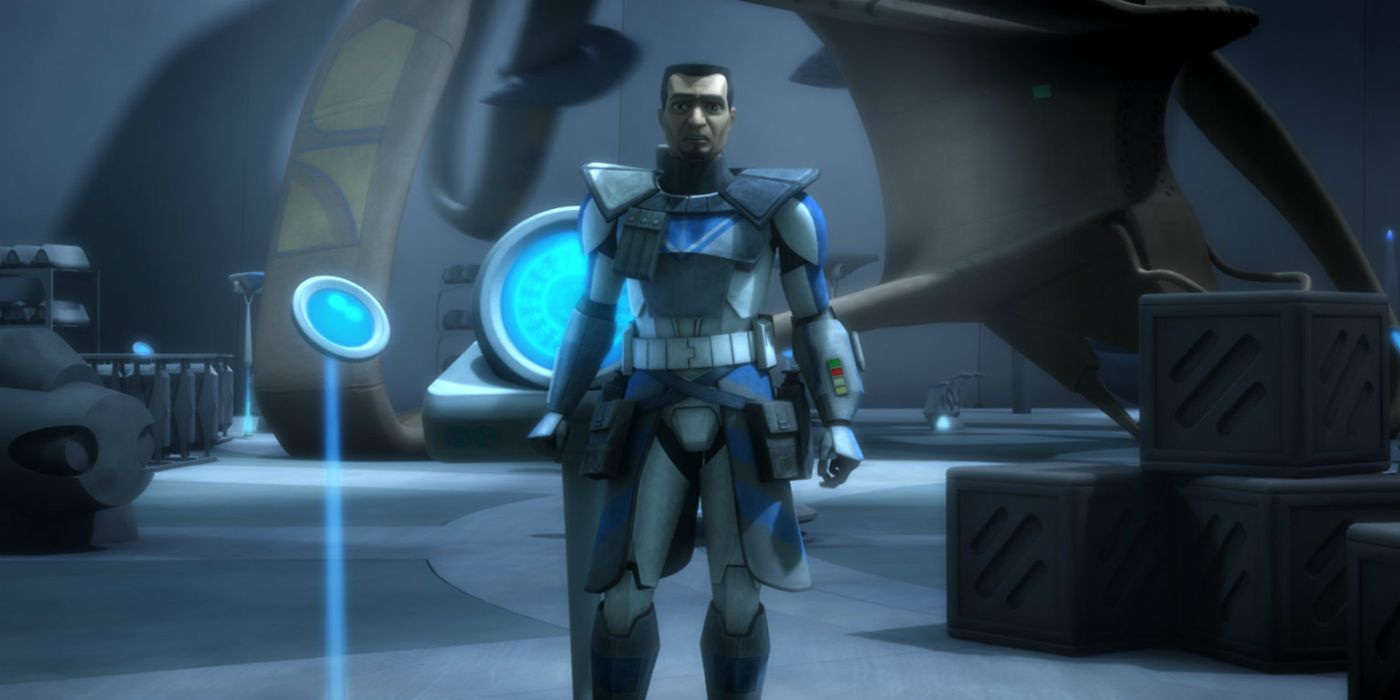 Clone Trooper Fives looking scared in Star Wars The Clone Wars