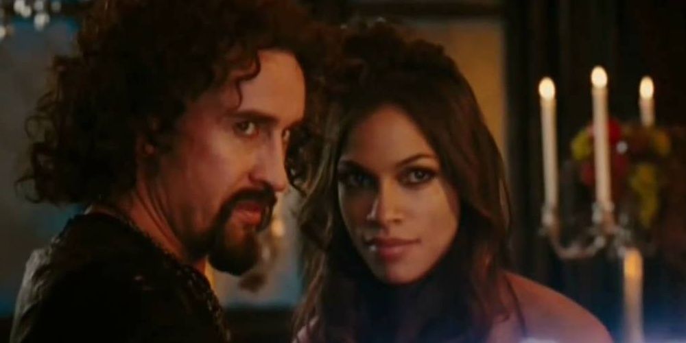 Steve Coogan and Rosario Dawson as Hades and Persephone in Percy Jackson