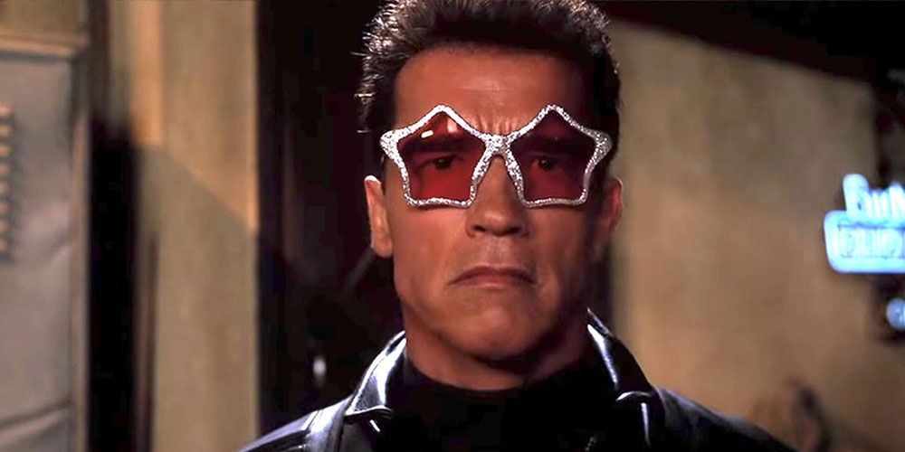 The T-800 wear star shaped sunglasses in Terminator 3: Rise of the Machines.