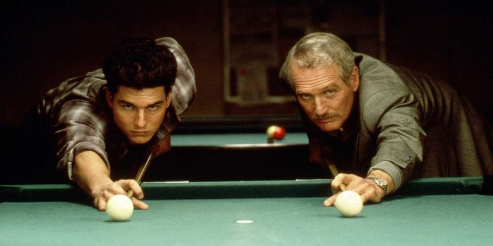 Tom Cruise and Paul Newman playing pool play snooker in The Color Of Money (1986)