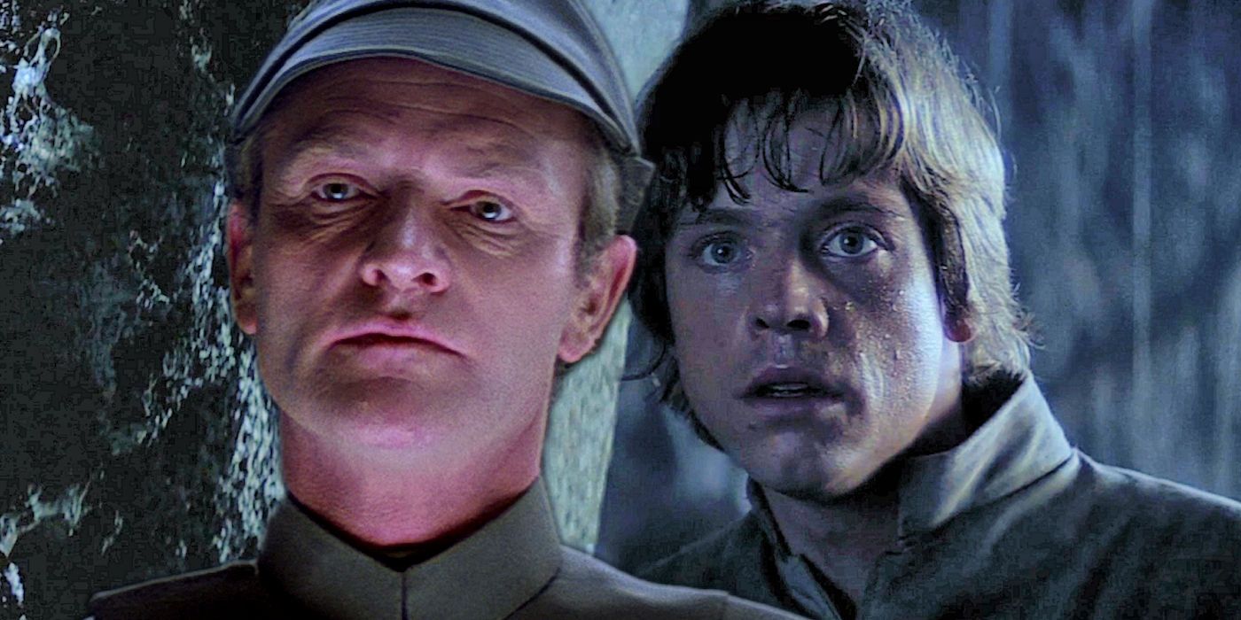 The Empire Strikes Back Imperial officer and Luke Skywalker