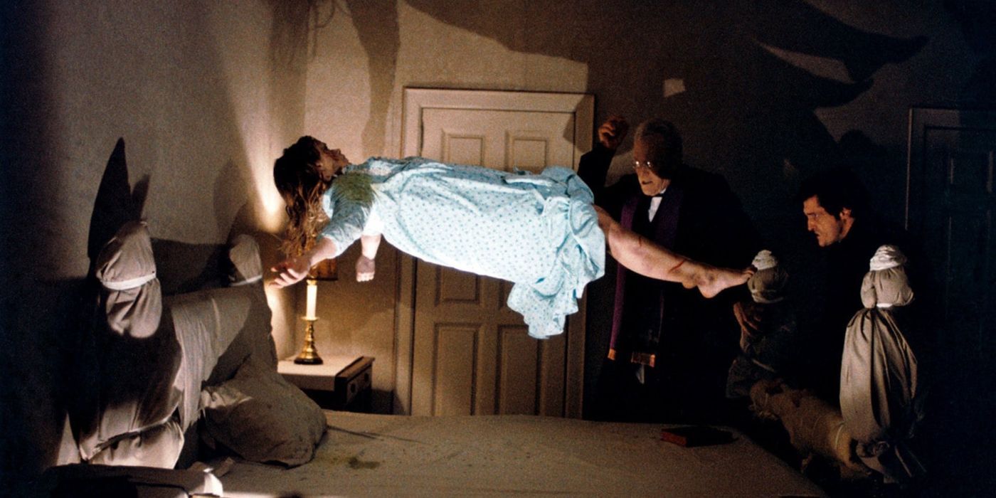 Reagan levitates above the bed from The Exorcist 