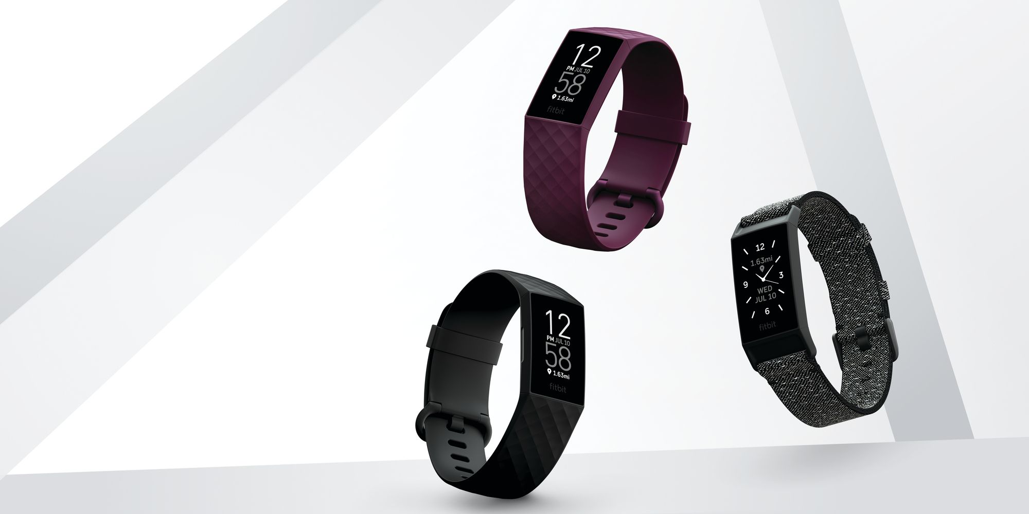The Fitbit Charge 4 with different straps