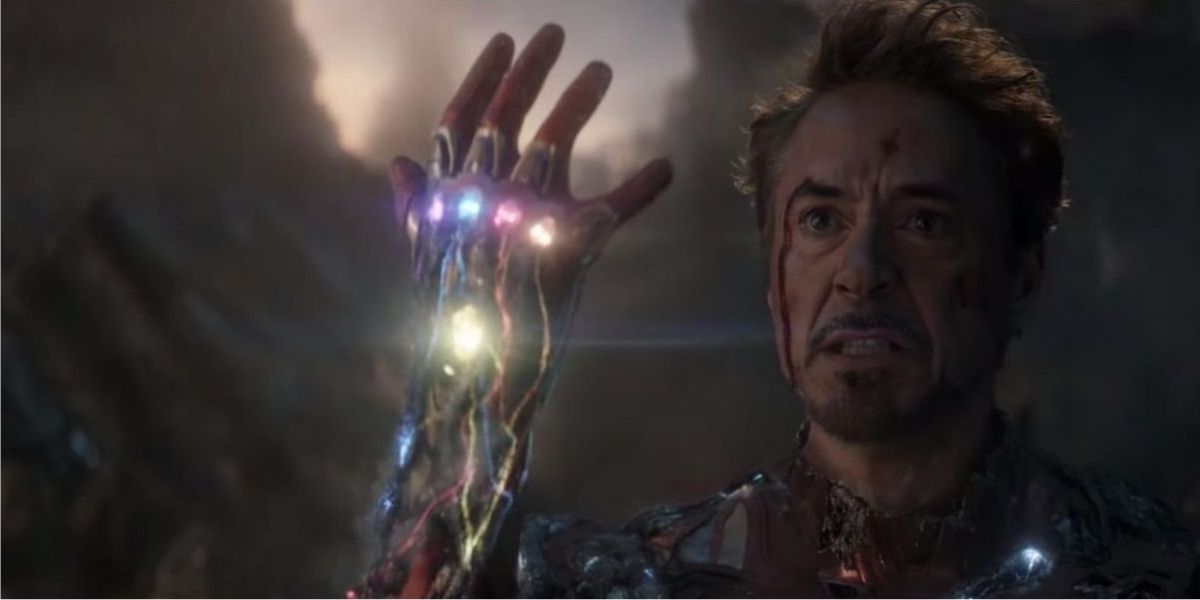 Iron Man snaps Thanos away in Avengers