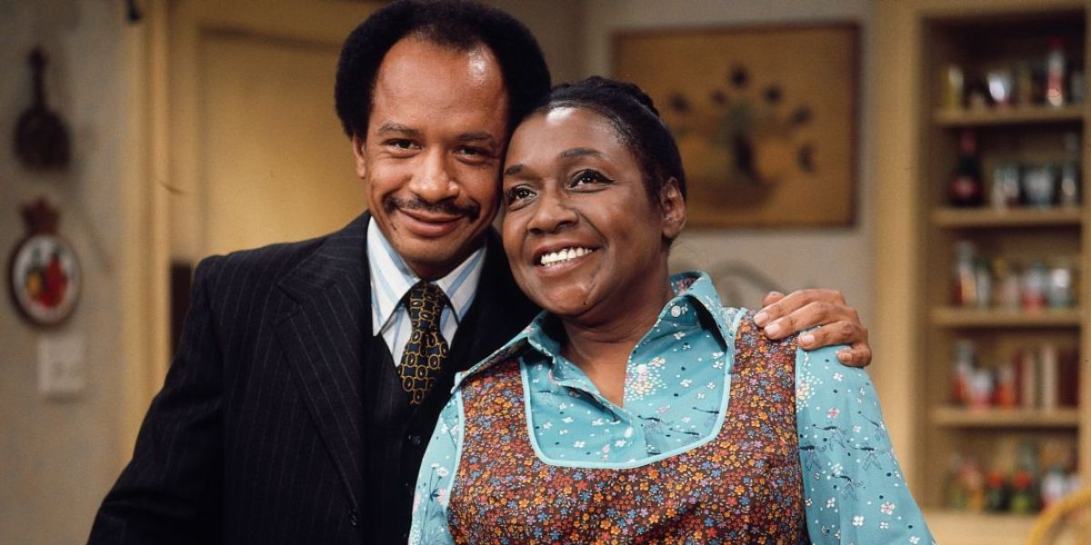 Sherman Hemsley as George Jefferson and Isabel Sanford as Louise Jefferson in The Jeffersons