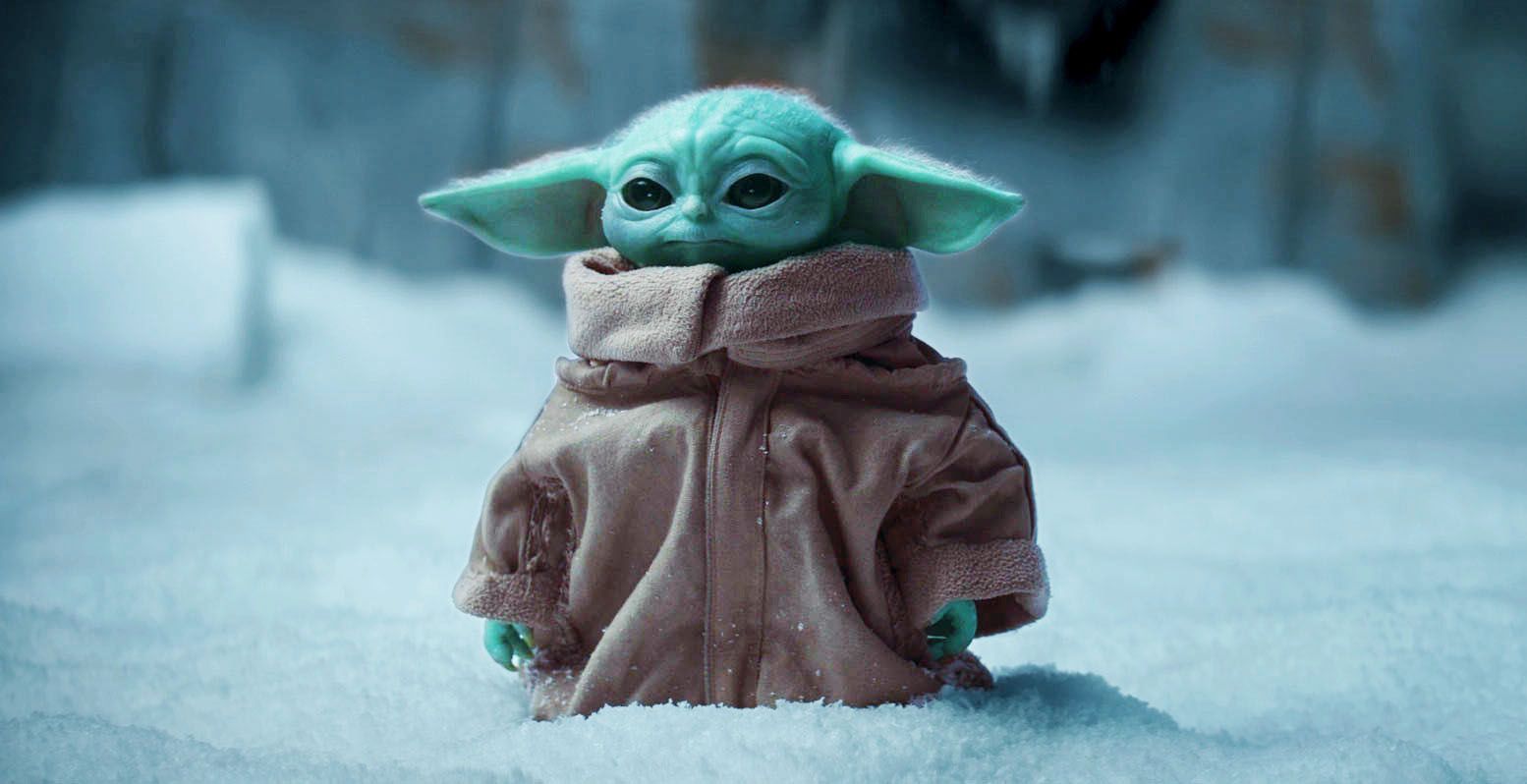 The Mandalorian Baby Yoda in Snow