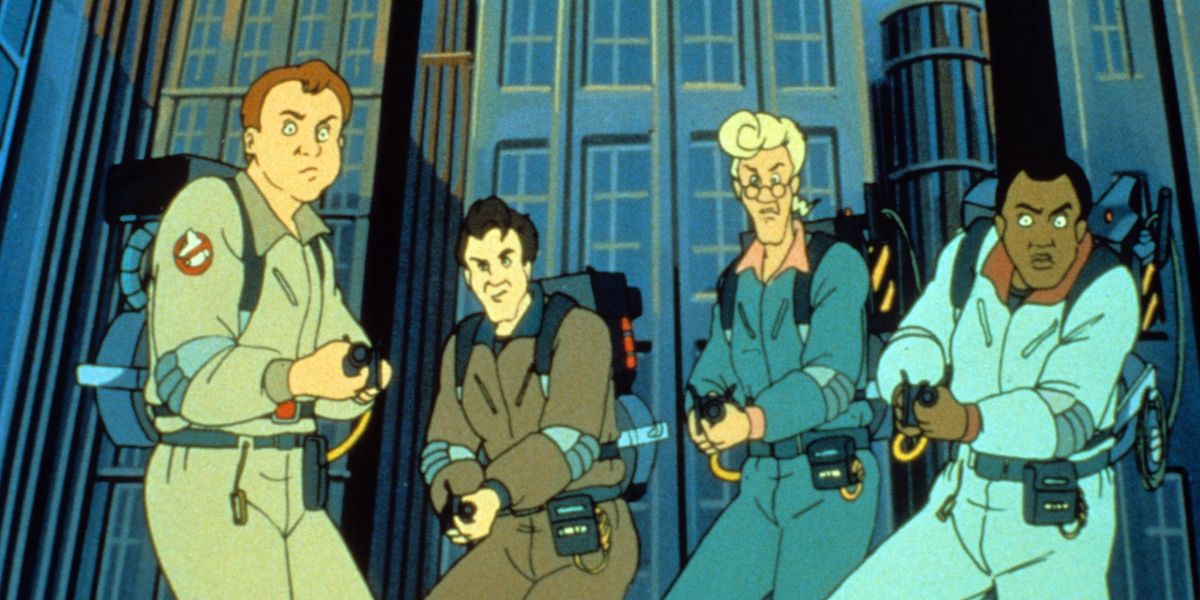 Ray Stantz, Egon Spengler, Winston Zeddemore and Dr. Peter Venkman in The Real Ghostbusters