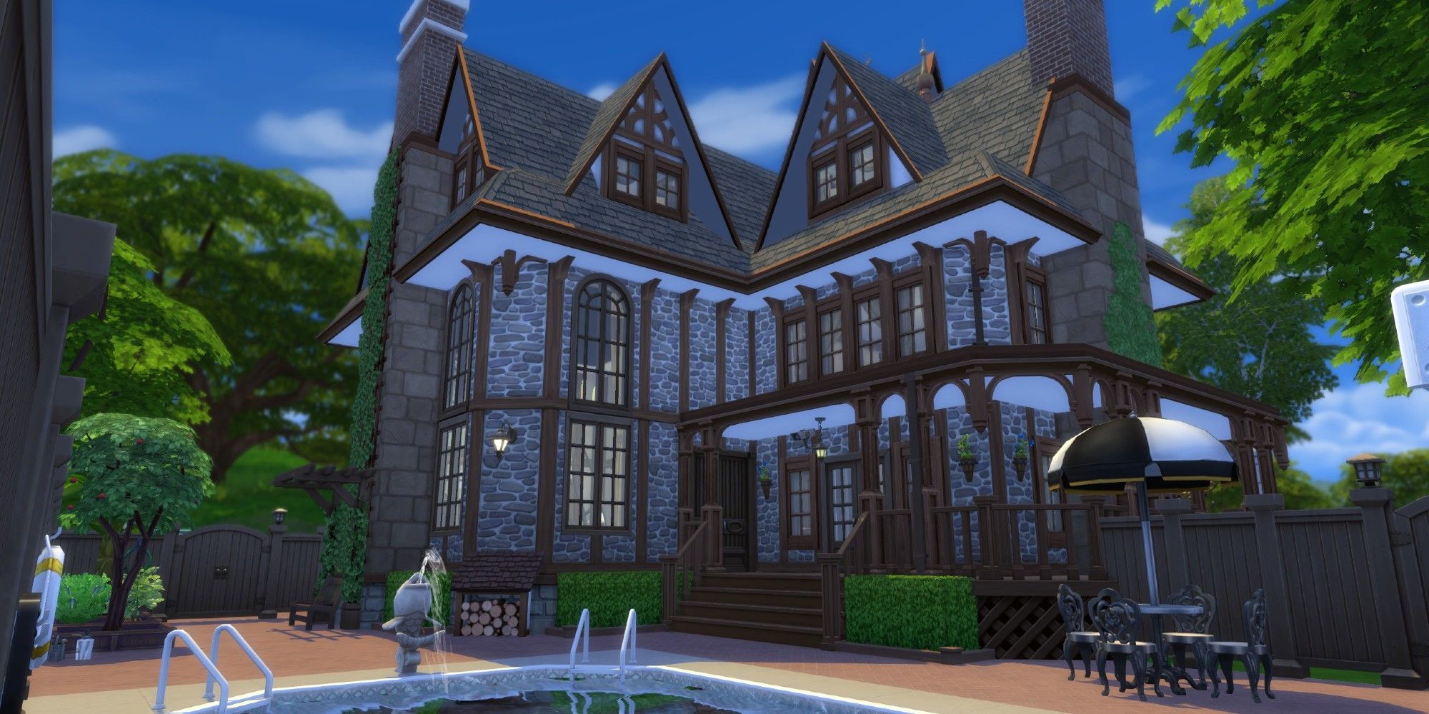 A residential lot in Windenburg in The Sims 4