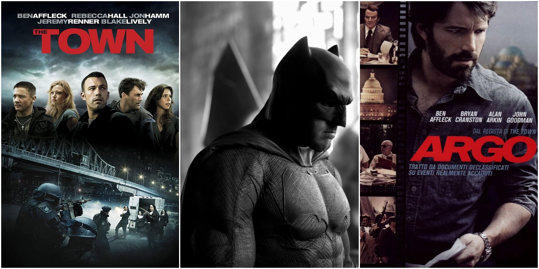 Ben Affleck's The Town, Argo, and an early shot of him as Batman for Batman v Superman