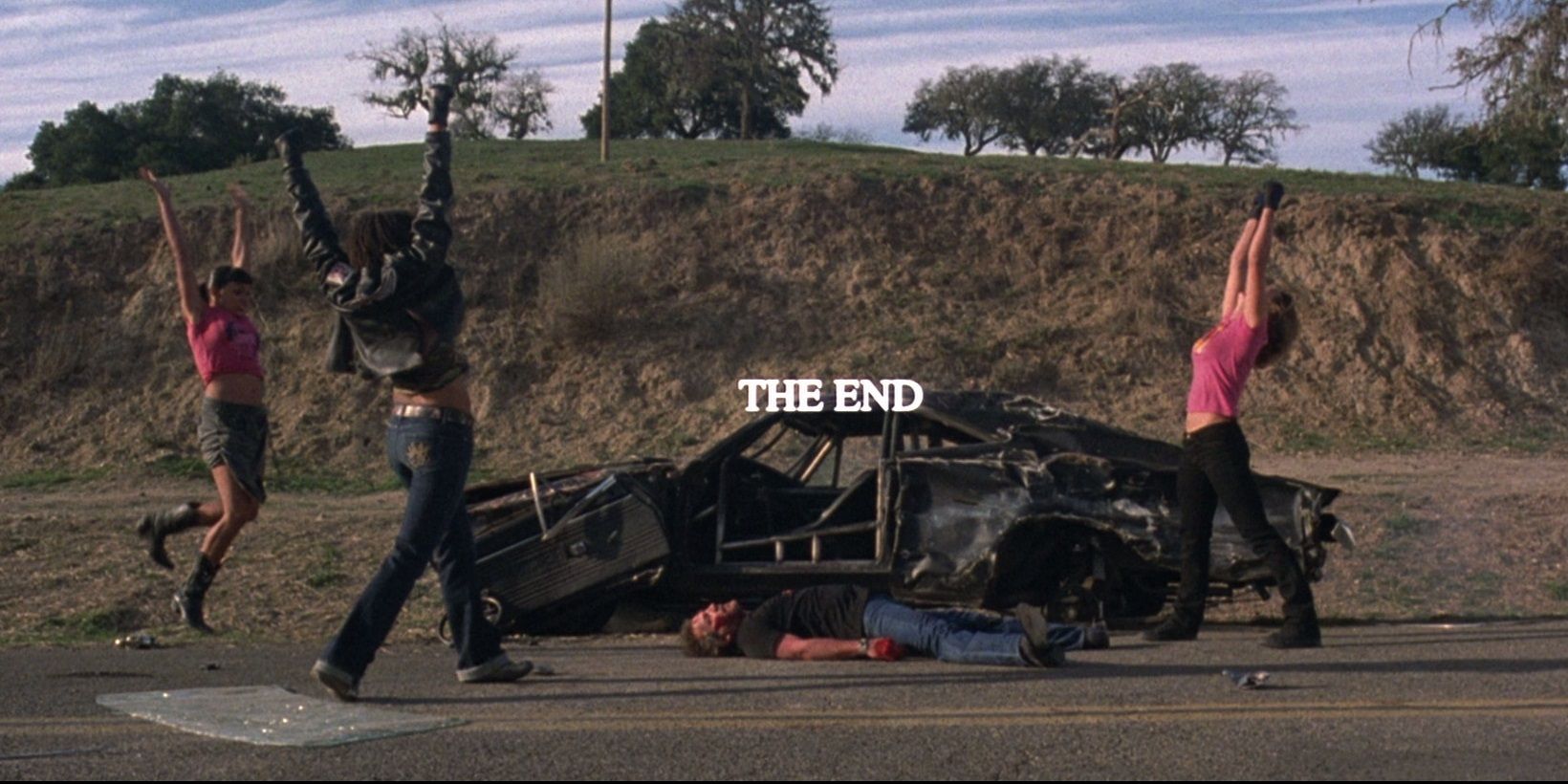 The girls beat up Stuntman Mike at the end of Death Proof