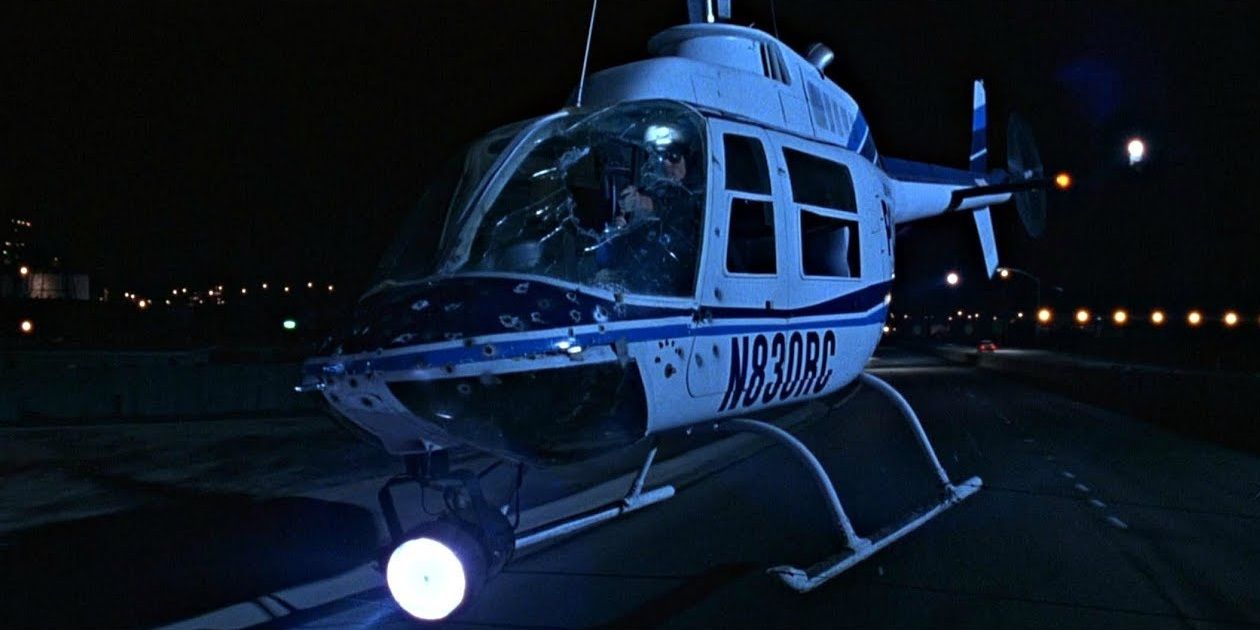 The helicopter chase in Terminator 2