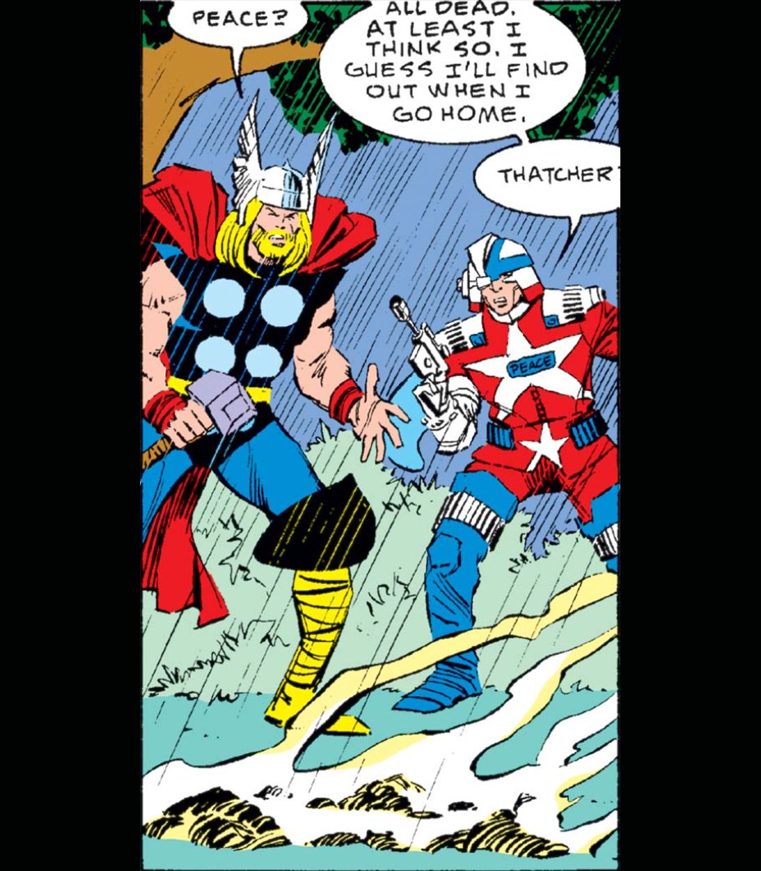 Thor and Justice Peace in Thor #372.