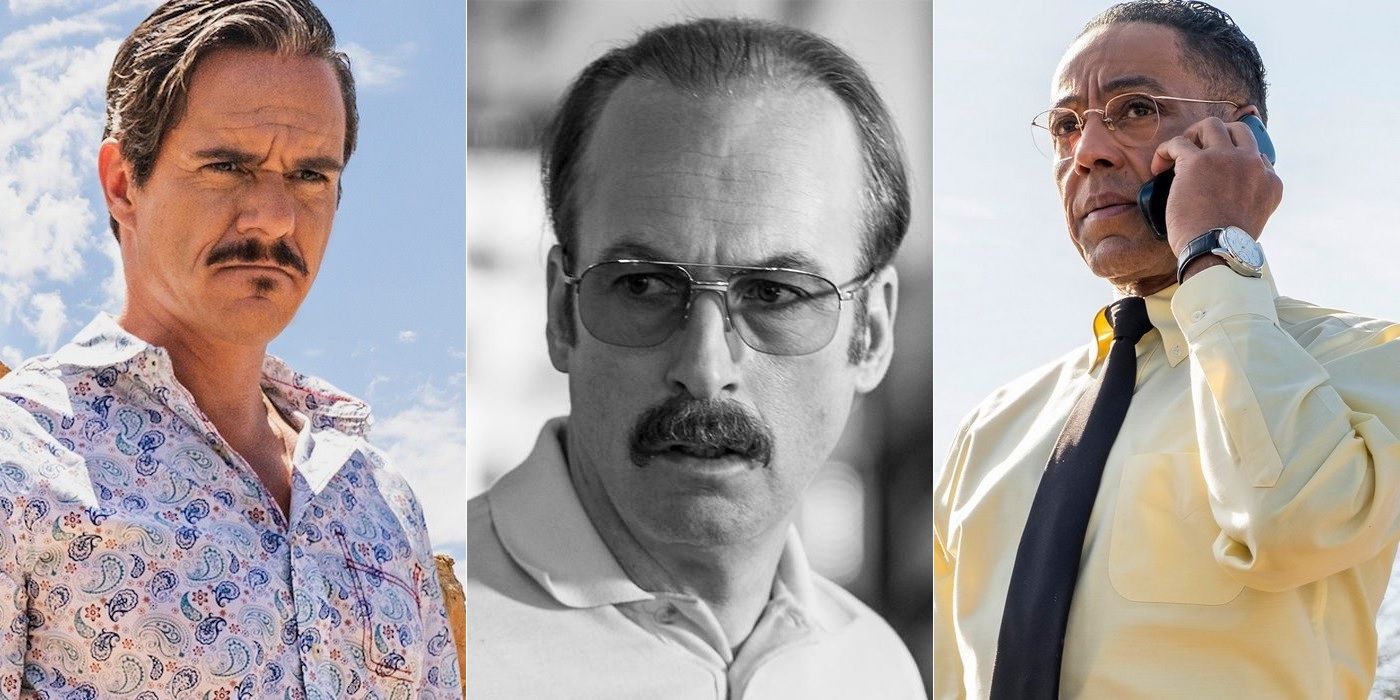 Tony Dalton as Lalo, Bob Odenkirk as Gene Jimmy and Giancarlo Esposito as Gus in Better Call Saul