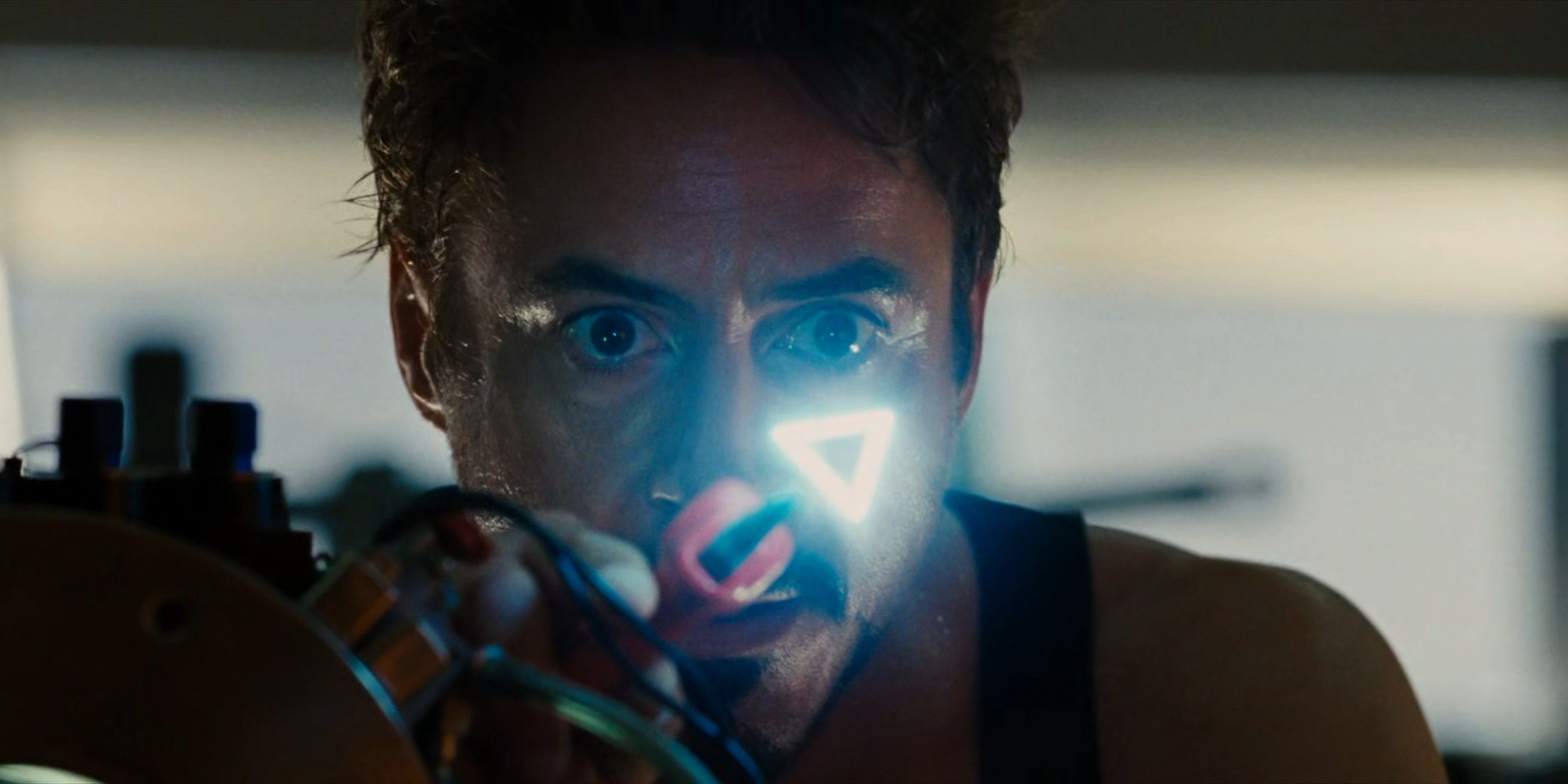 Tony creates a new element in Iron Man 2