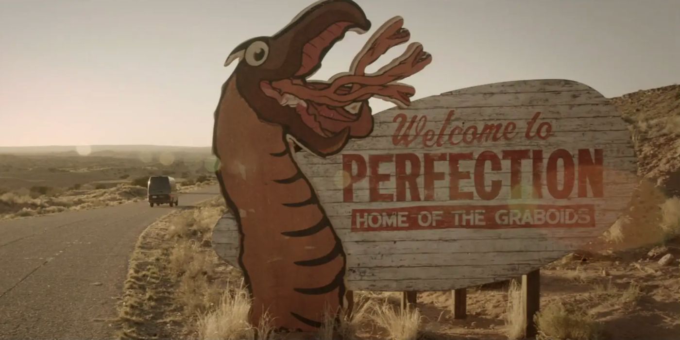 The welcome sign to the city of Perfection from Tremors 3