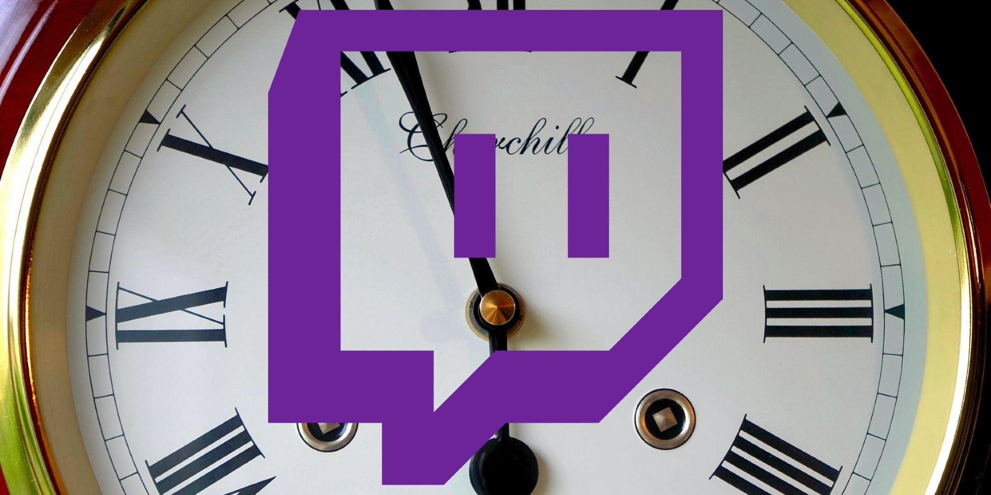 Clock with Twitch Logo
