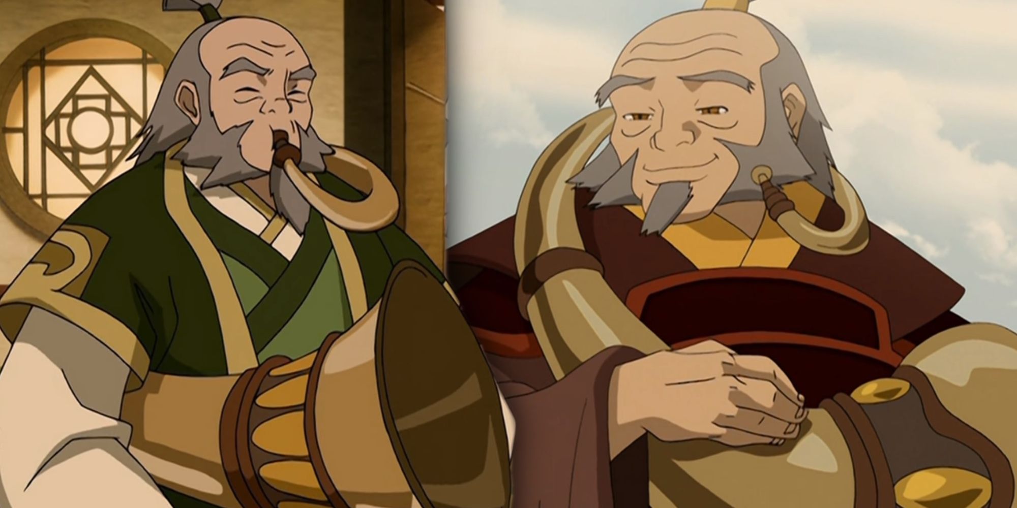 Uncle Iroh with his tsungi horn in Avatar The Last Airbender