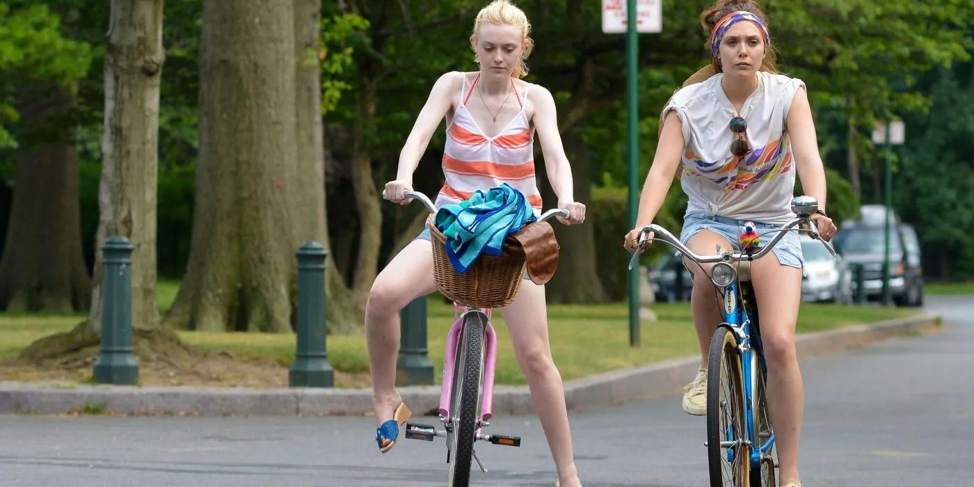Gerry and Lily riding bikes in Very Good Girls.