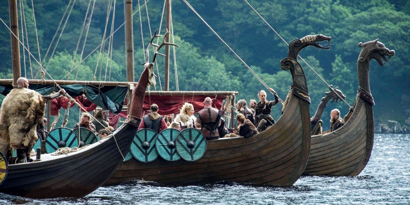 Longboat in Vikings TV show