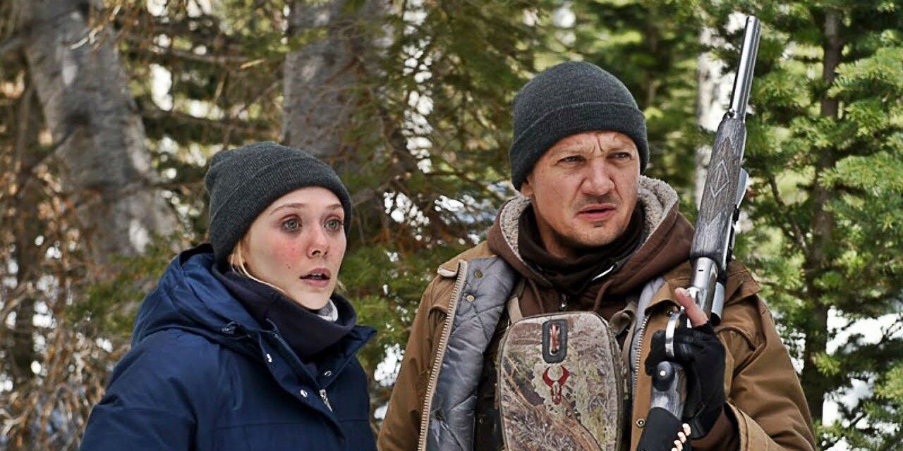 Jane and Cory in the woods in Wind River.