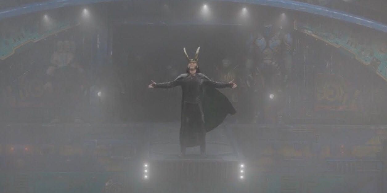 Loki proclaiming "Your savior is here!" in Thor: Ragnarok