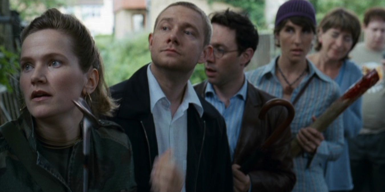 Yvonne and her friends in Shaun of the Dead
