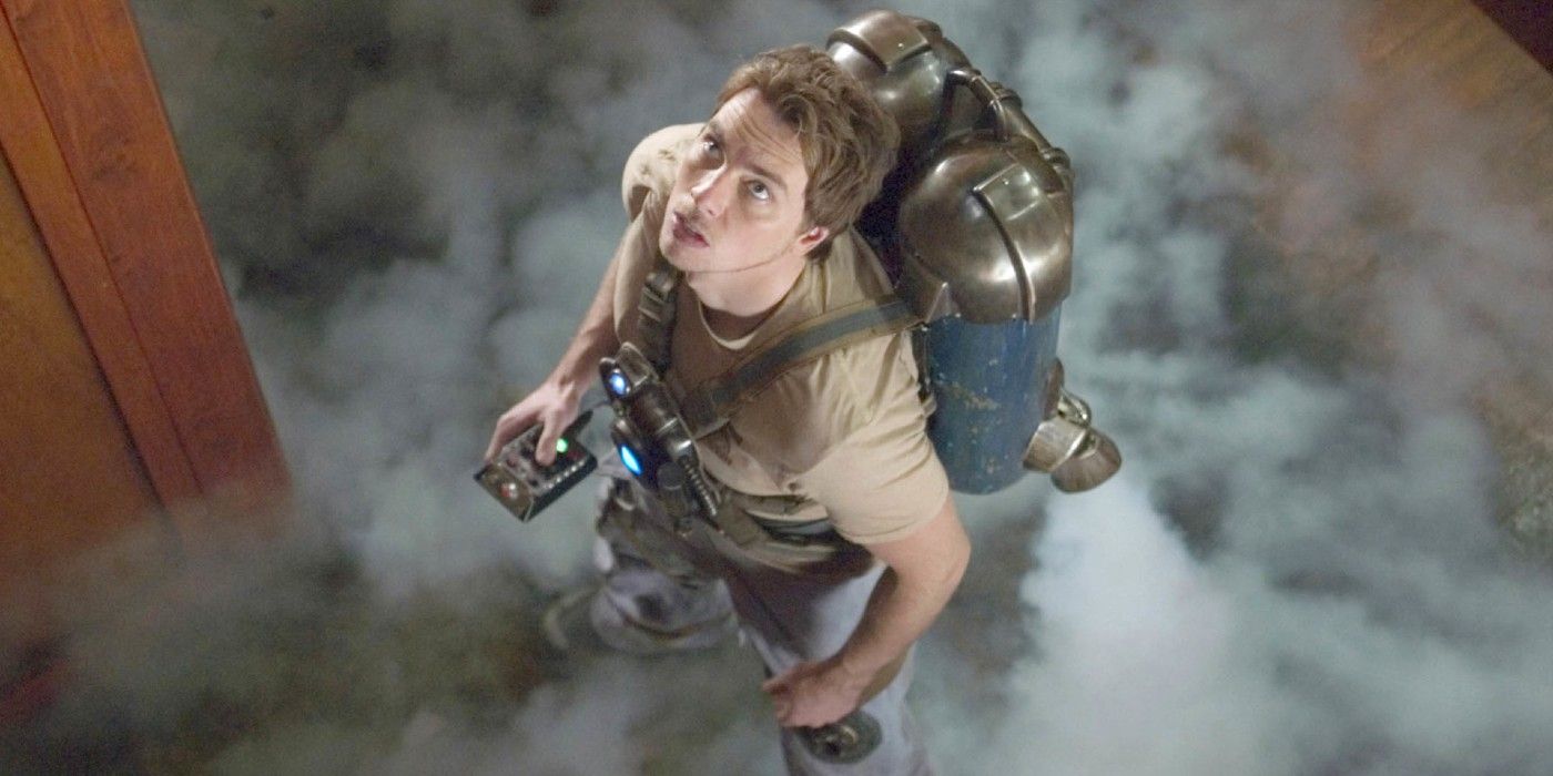 Walter uses a jet pack in Zathura