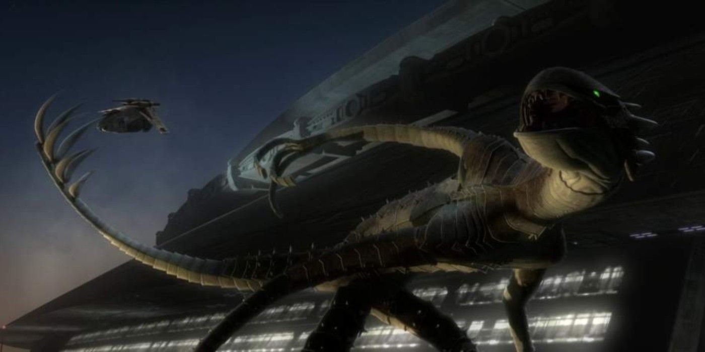 The Zillo Beast terrorizes Coruscant in Star Wars The Clone Wars