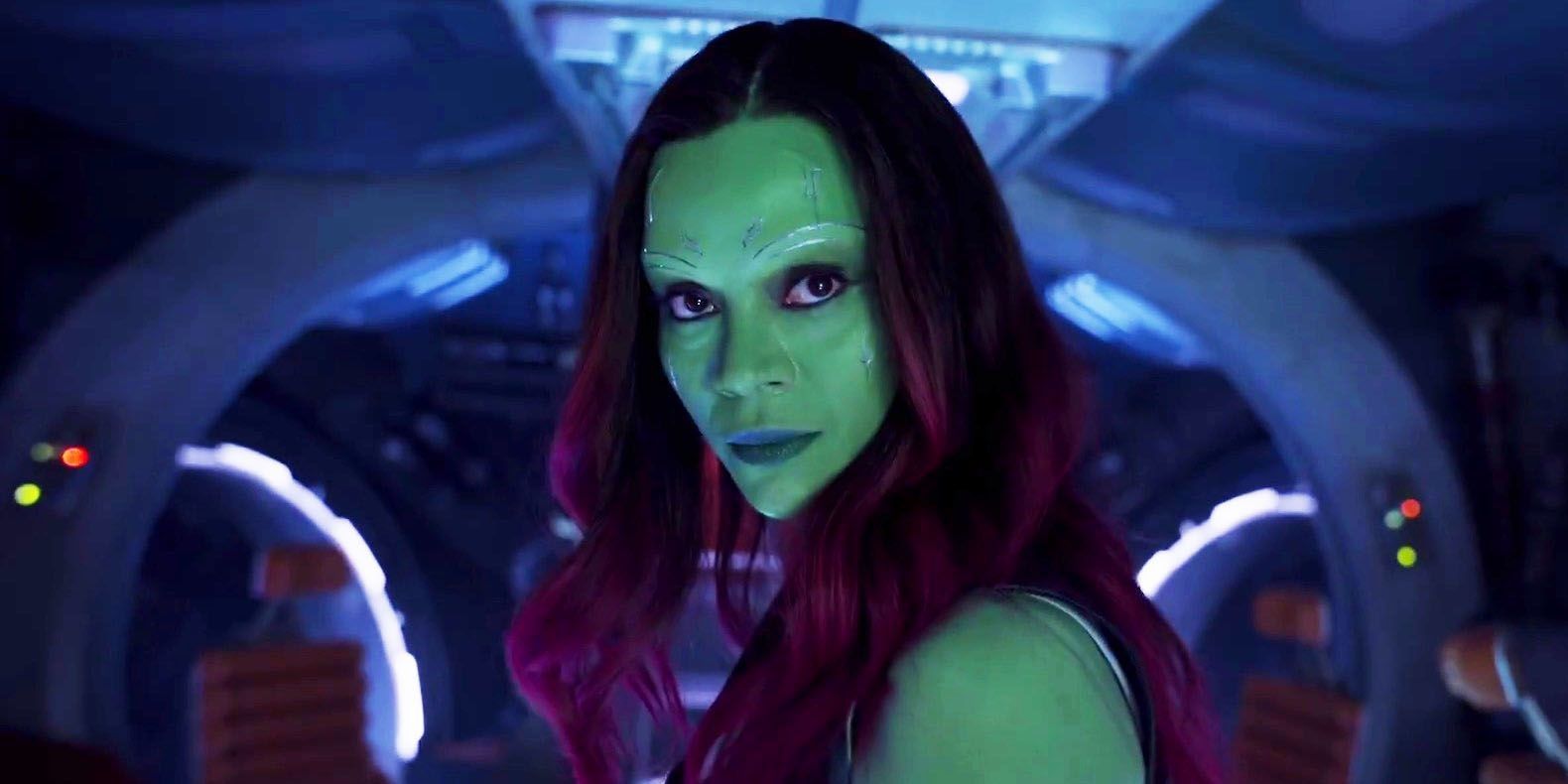 Gamora inside the Milano in Guardians of the Galaxy