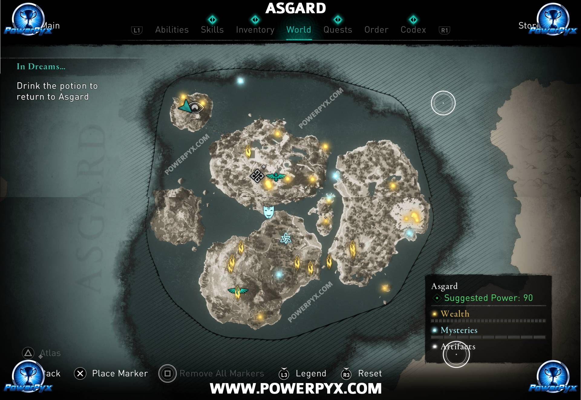Assassin's Creed Valhalla Asgard Map