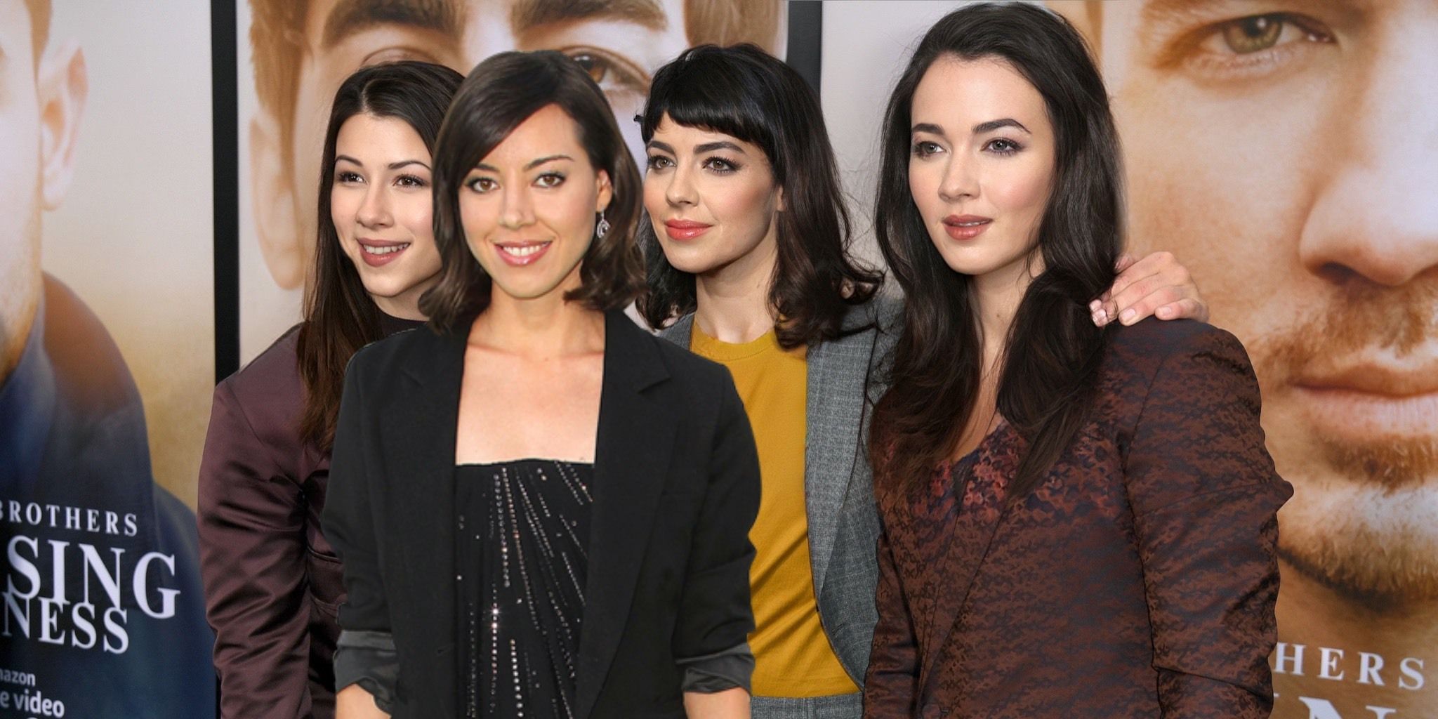 Aubrey Plaza Stands with Genderswapped Jonas Brothers