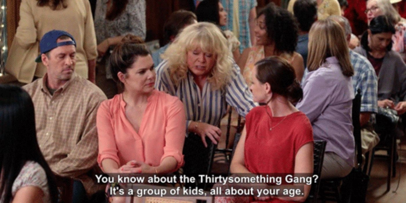 babette talking to lorelai and rory - a year in the life - gilmore girls