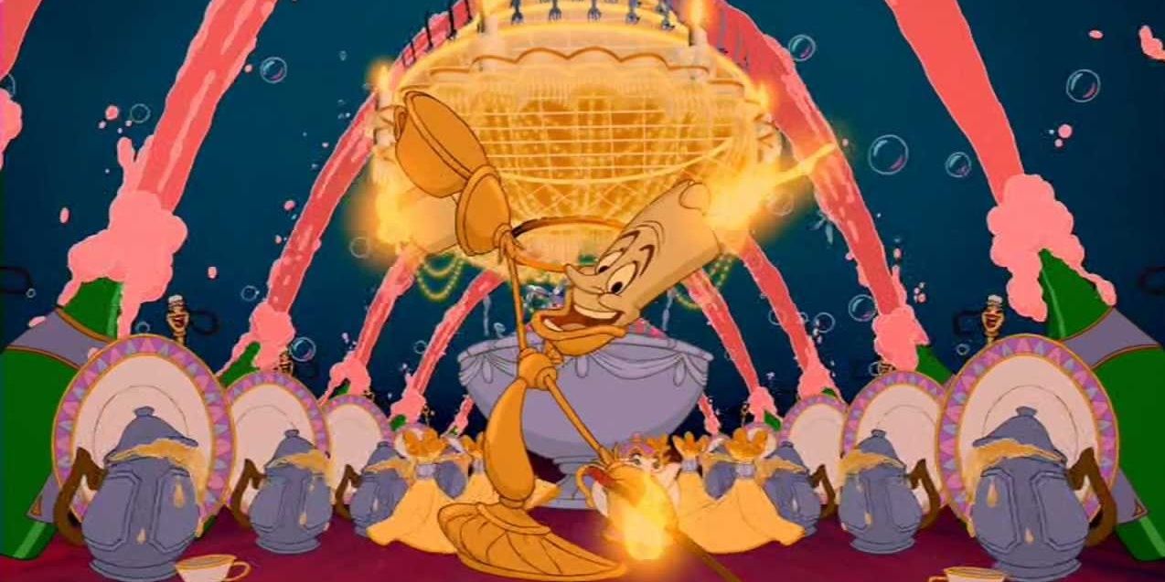 Lumiere singing in Beauty and the Beast