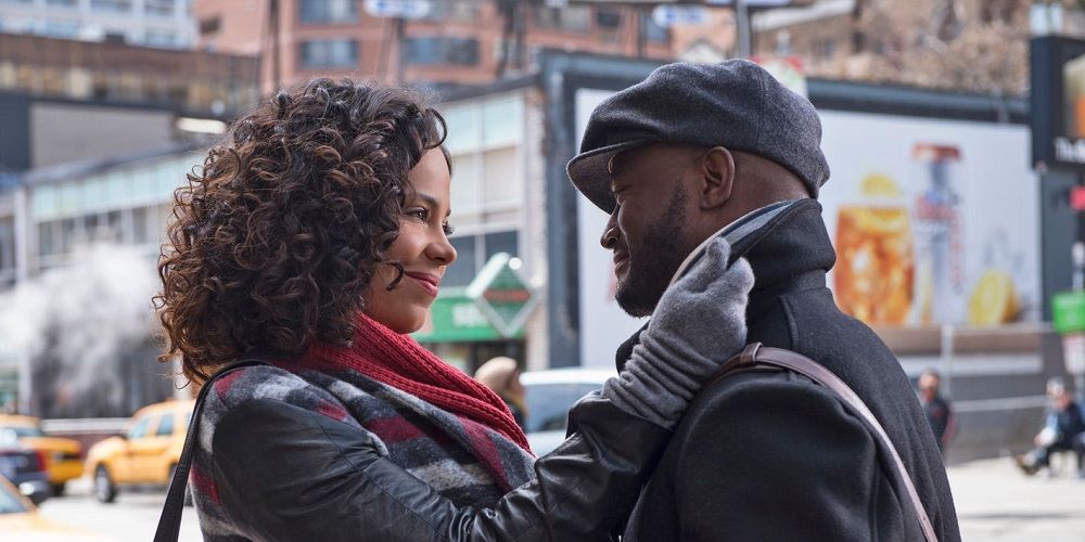 Taye Diggs and Sanaa Lathan face to face in Best Man Holiday