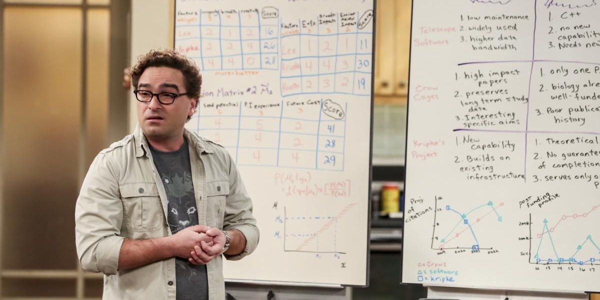 Leonard writing on a whiteboard in big bang theory grant allocation derivation