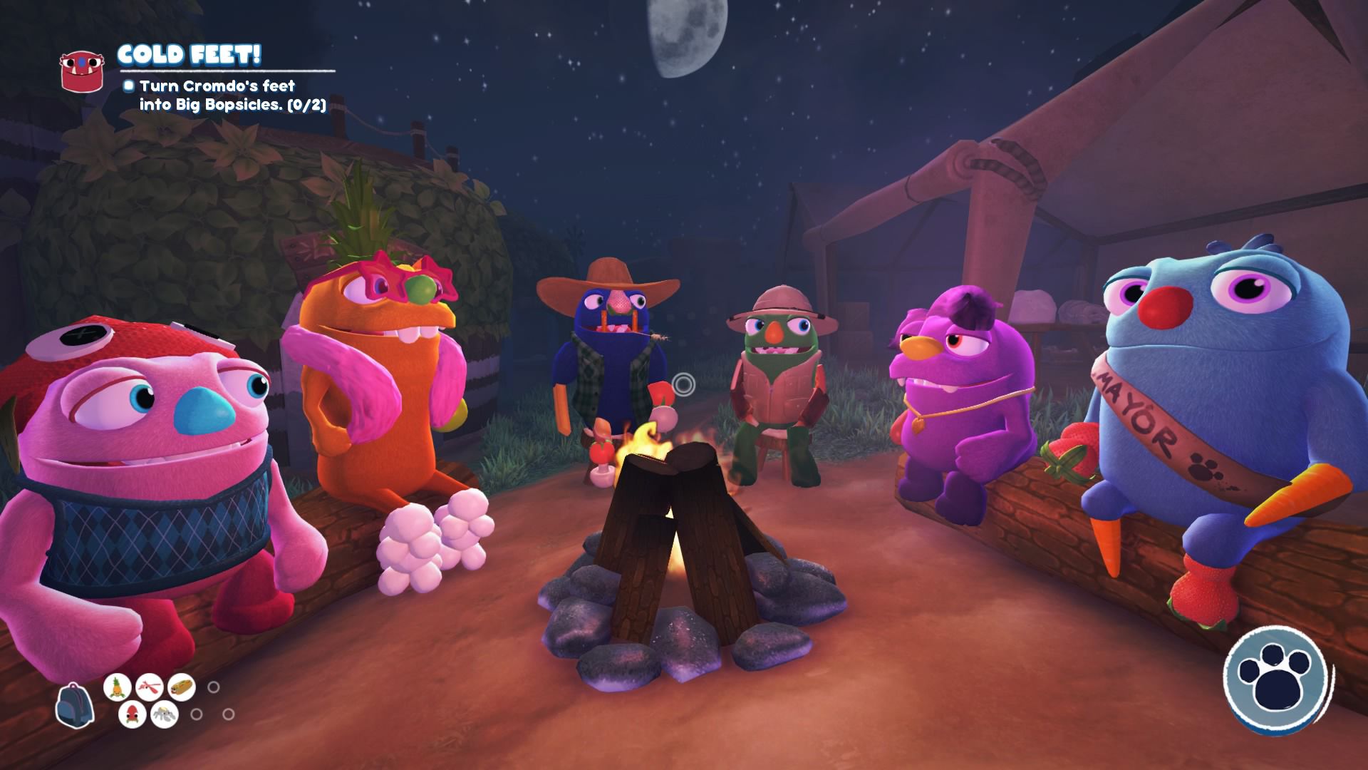 bugsnax campfire meeting