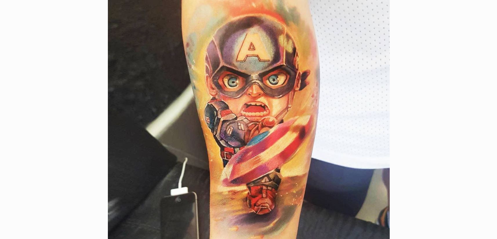 Captain America Tattoo by Gundeniz Oktay