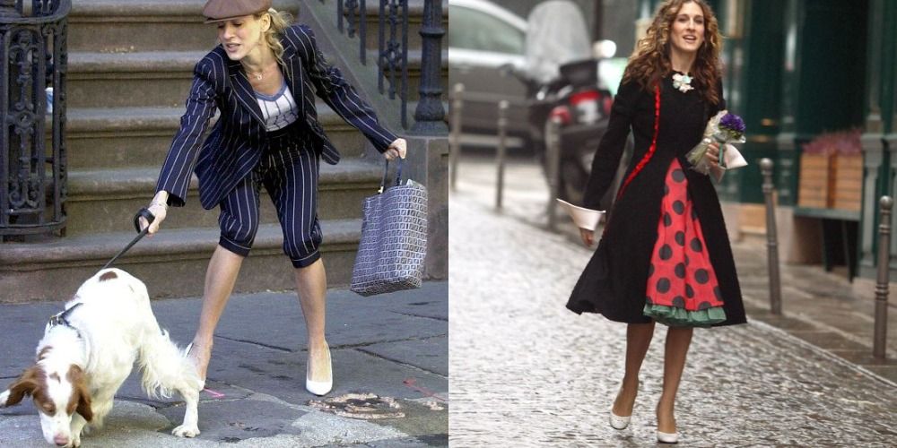Carrie Bradshaw in heels in Sex and the City